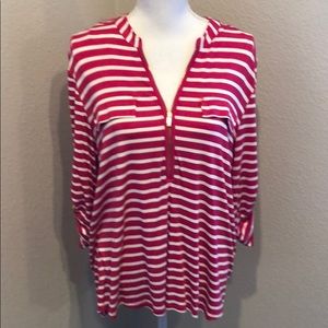 Calvin Klein pink/white blouse